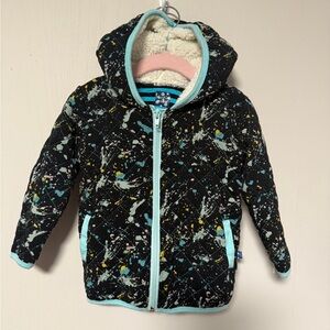 Kickee kids Colorful Splatter Hooded Jacket 2T